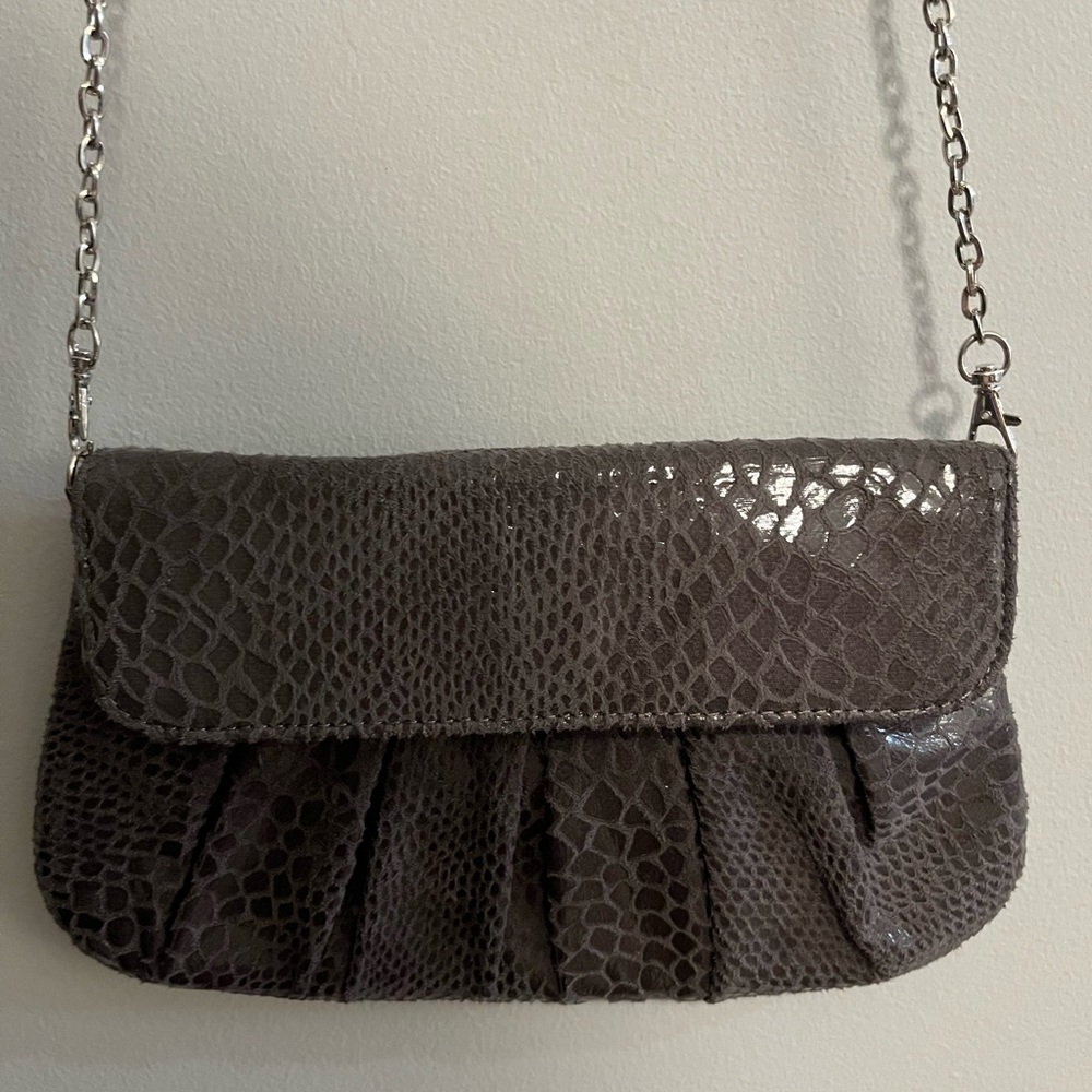 Juliet Snake Clutch with Chain Cross Body Bag